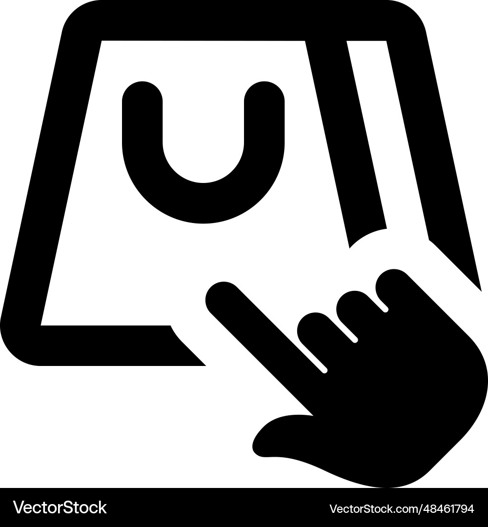 Drag the pointer over bag to choose vector image