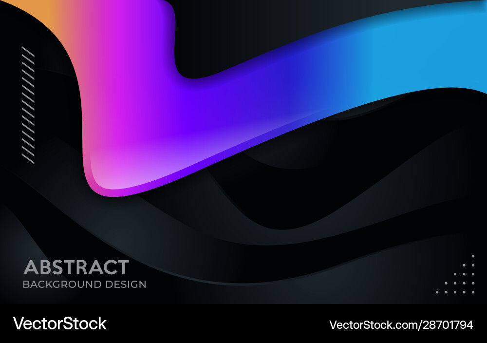 Dynamic dark navy combine with colorful wave Vector Image