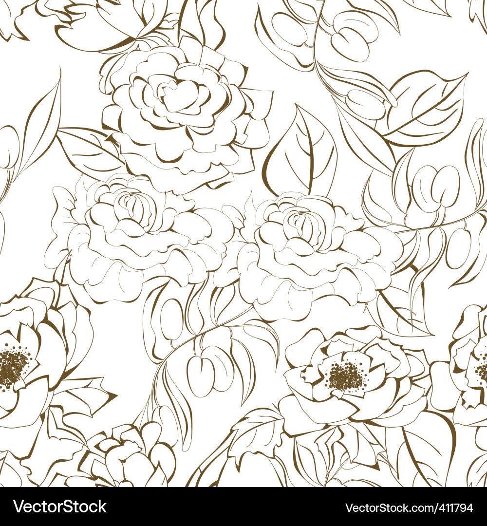 Floral wallpaper Vector Image