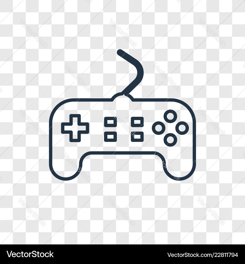 Game controller concept linear icon isolated Game controller concept linear icon isolated vector image