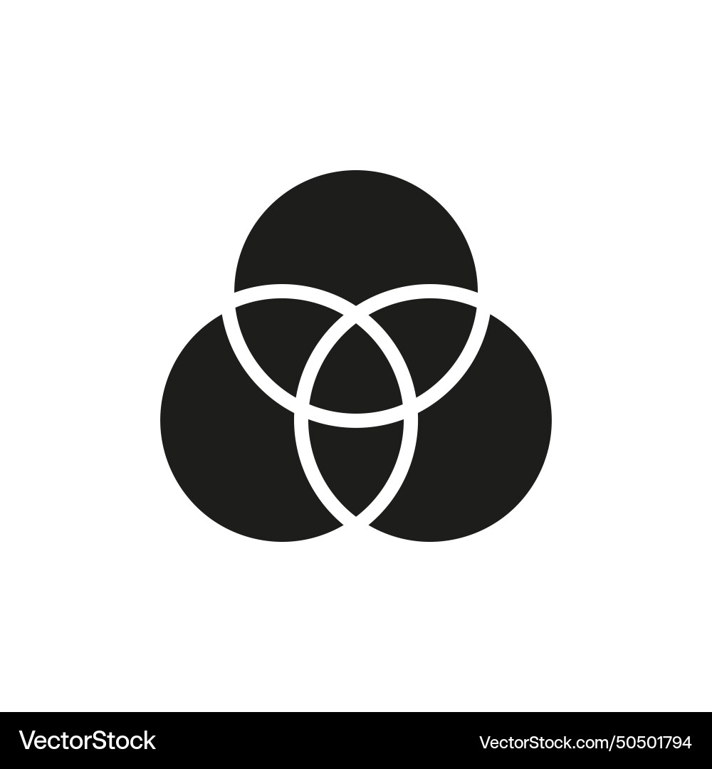 Interlocking circles design unity and connection Vector Image