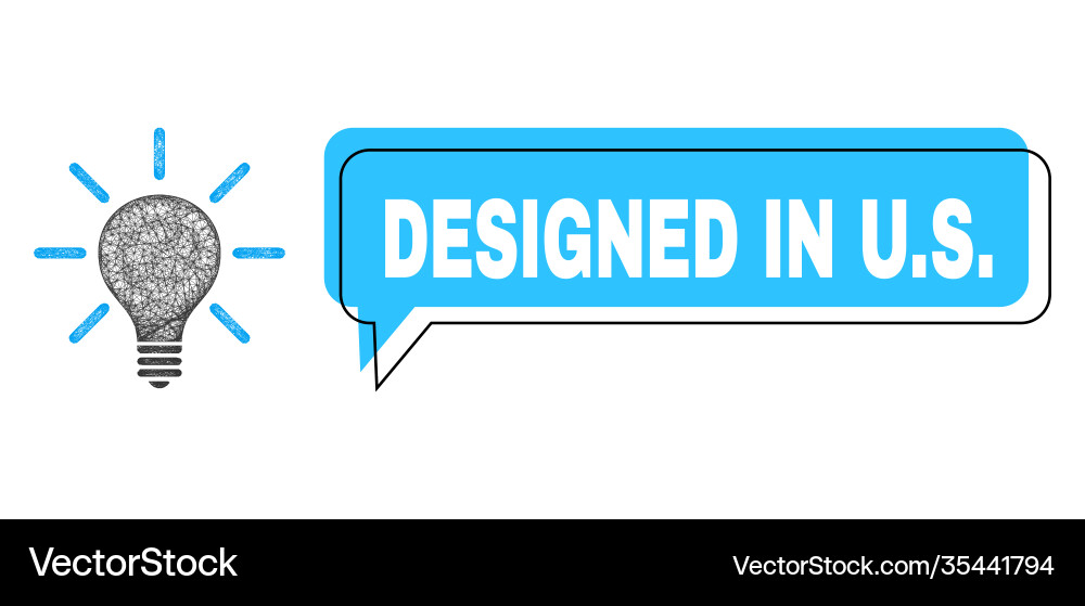 Misplaced designed in us message balloon and net Misplaced designed in us message balloon and net vector image