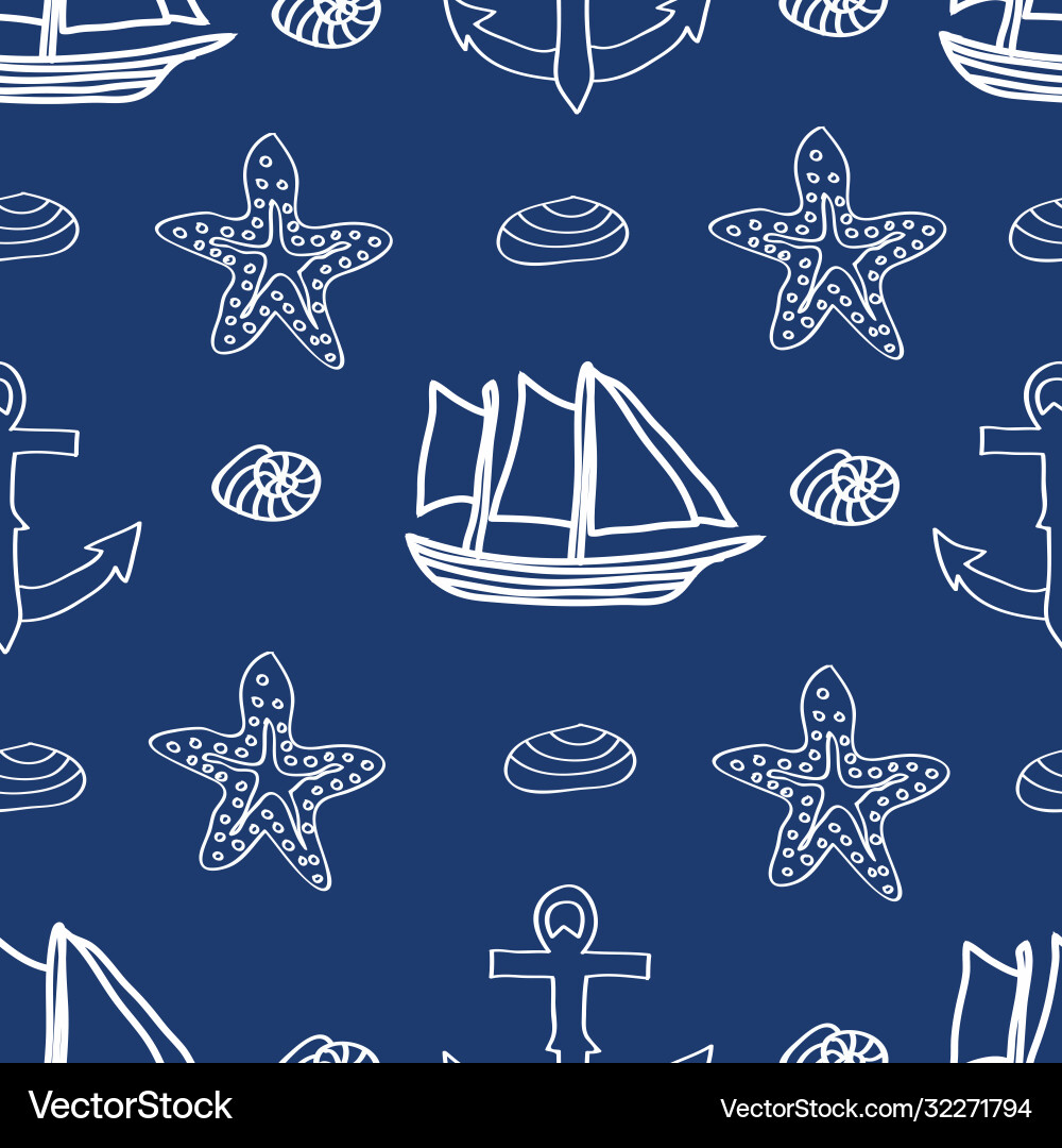 Seamless pattern with ocean Seamless pattern with ocean vector image