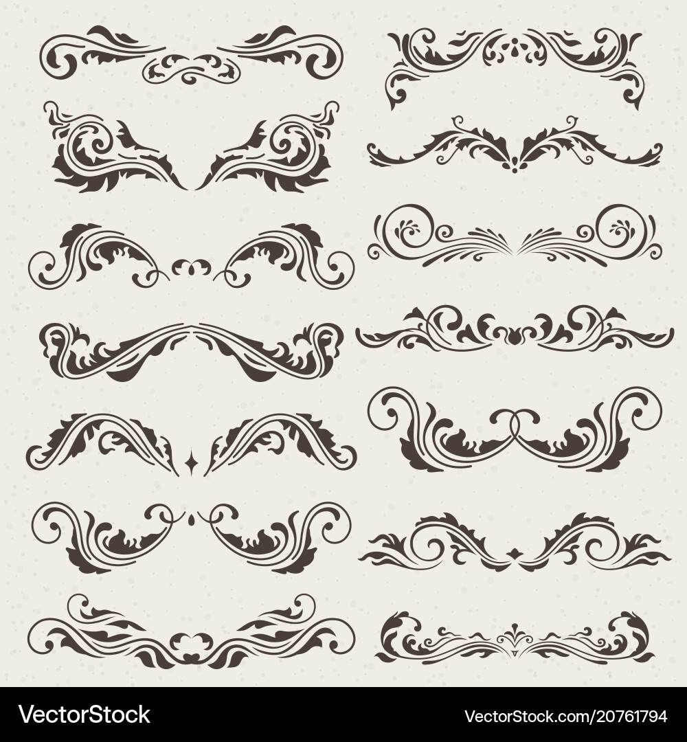 Swirl Decorative Elements vector image