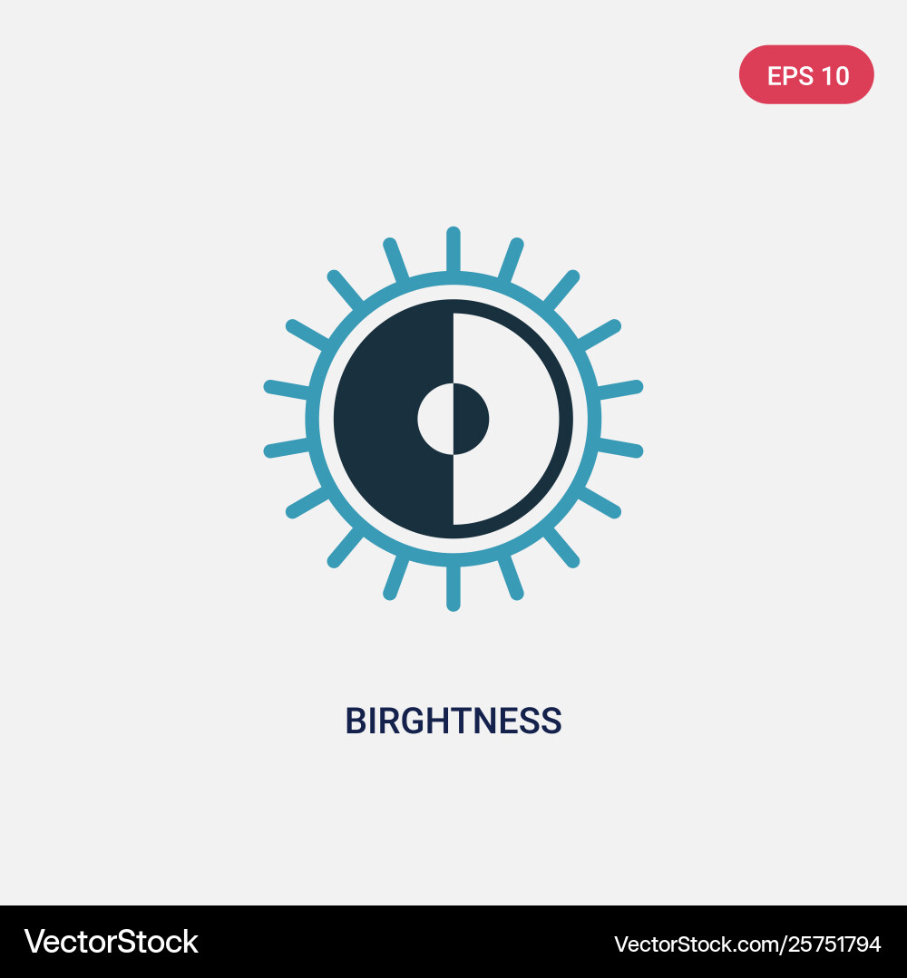 Two color birghtness icon from user interface Vector Image
