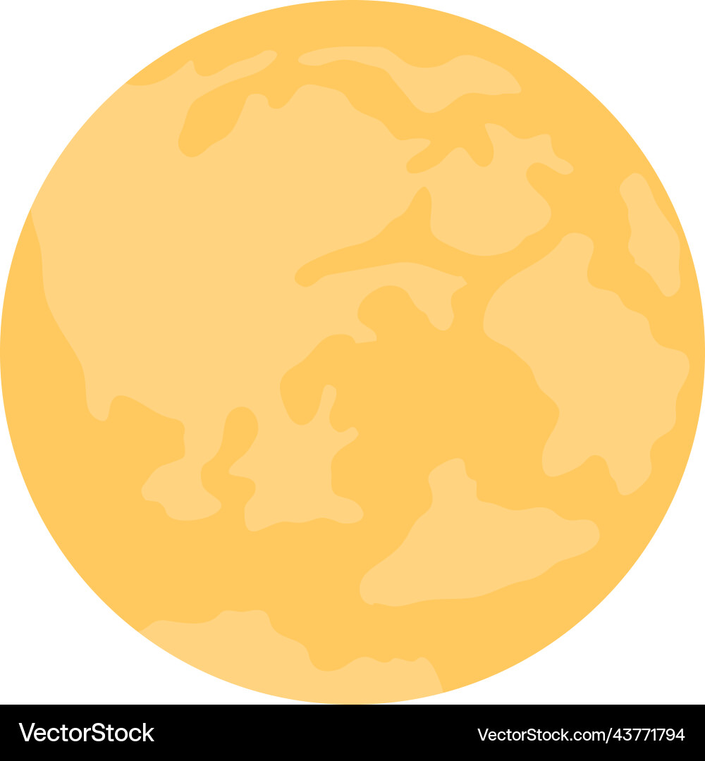 Yellow full moon (43771794) – Royalty-Free Vector | VectorStock, image size:1000x1080