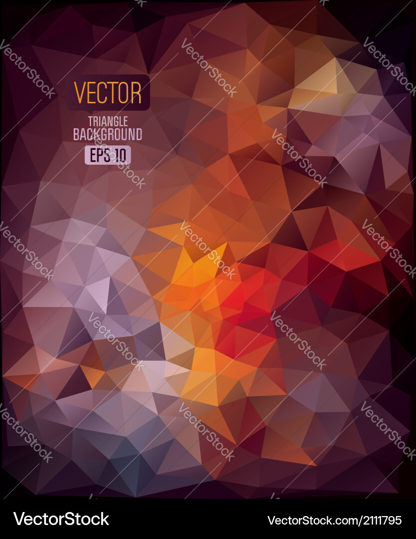 Abstract triangles background for design vector image