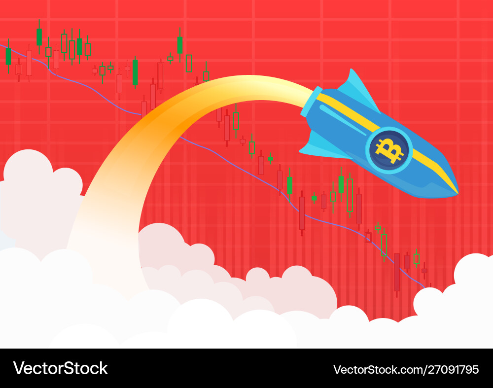 Bitcoin Crash Rocket Falling Cryptocurrency – Royalty-Free Vector |  VectorStock