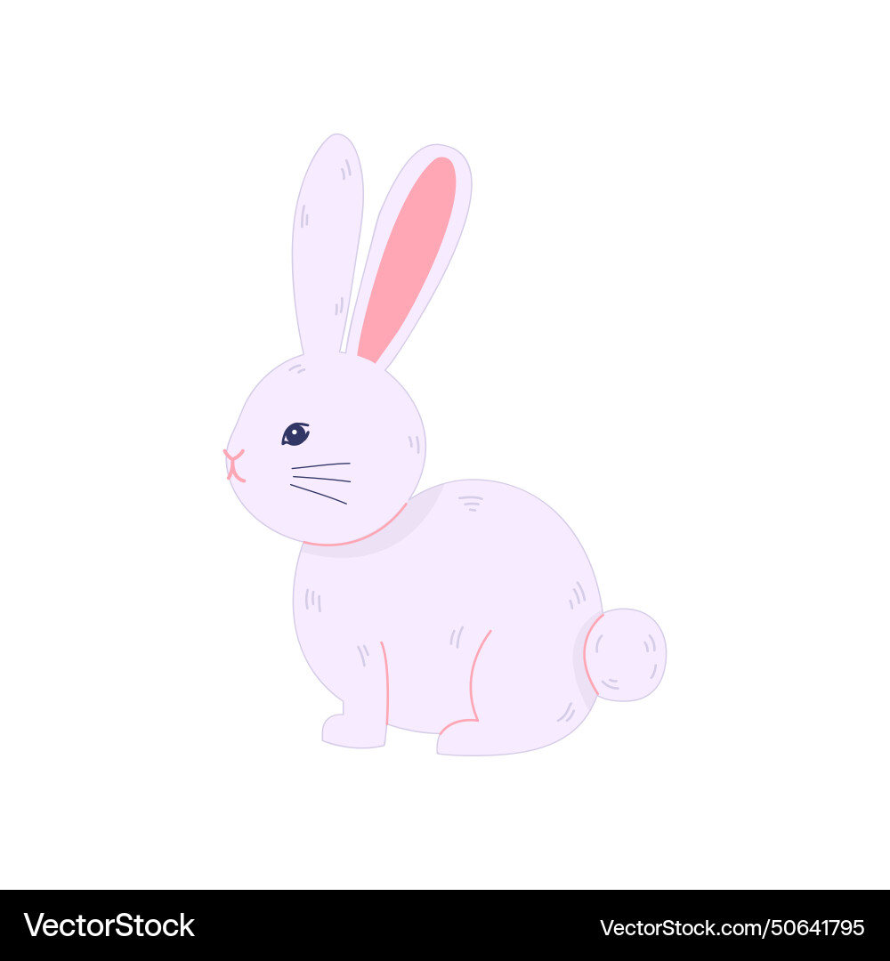 Cute hand drawn easter bunny Royalty Free Vector Image