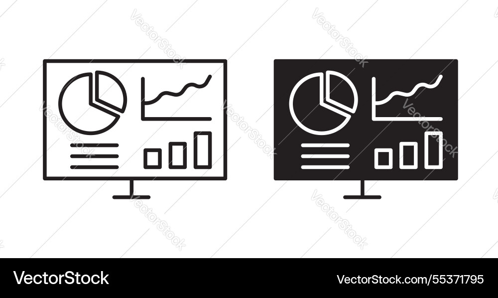 Dashboard icon set in thin line for web Dashboard icon set in thin line for web vector image