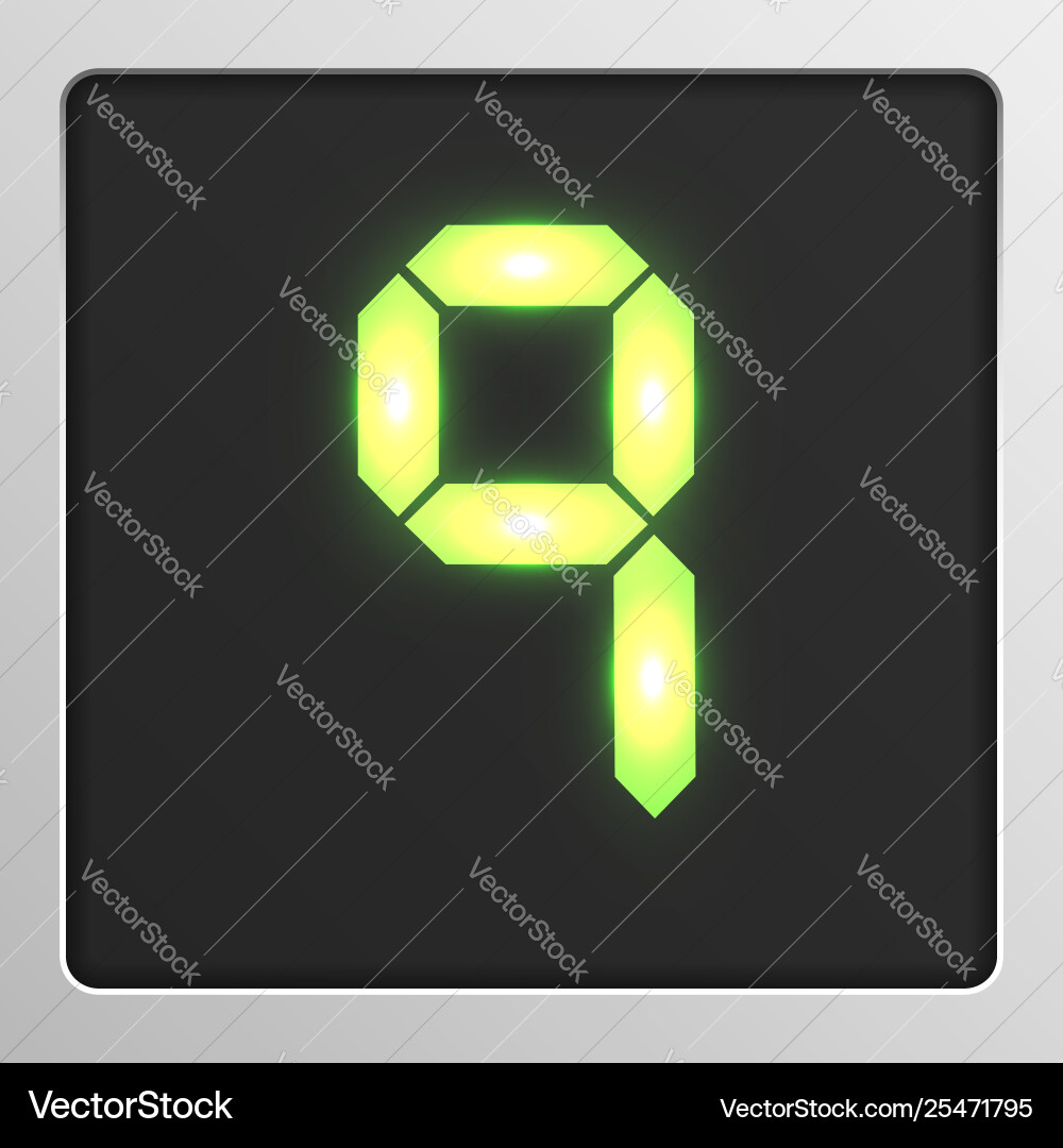 Digital character set typeface on a screen Digital character set typeface on a screen vector image