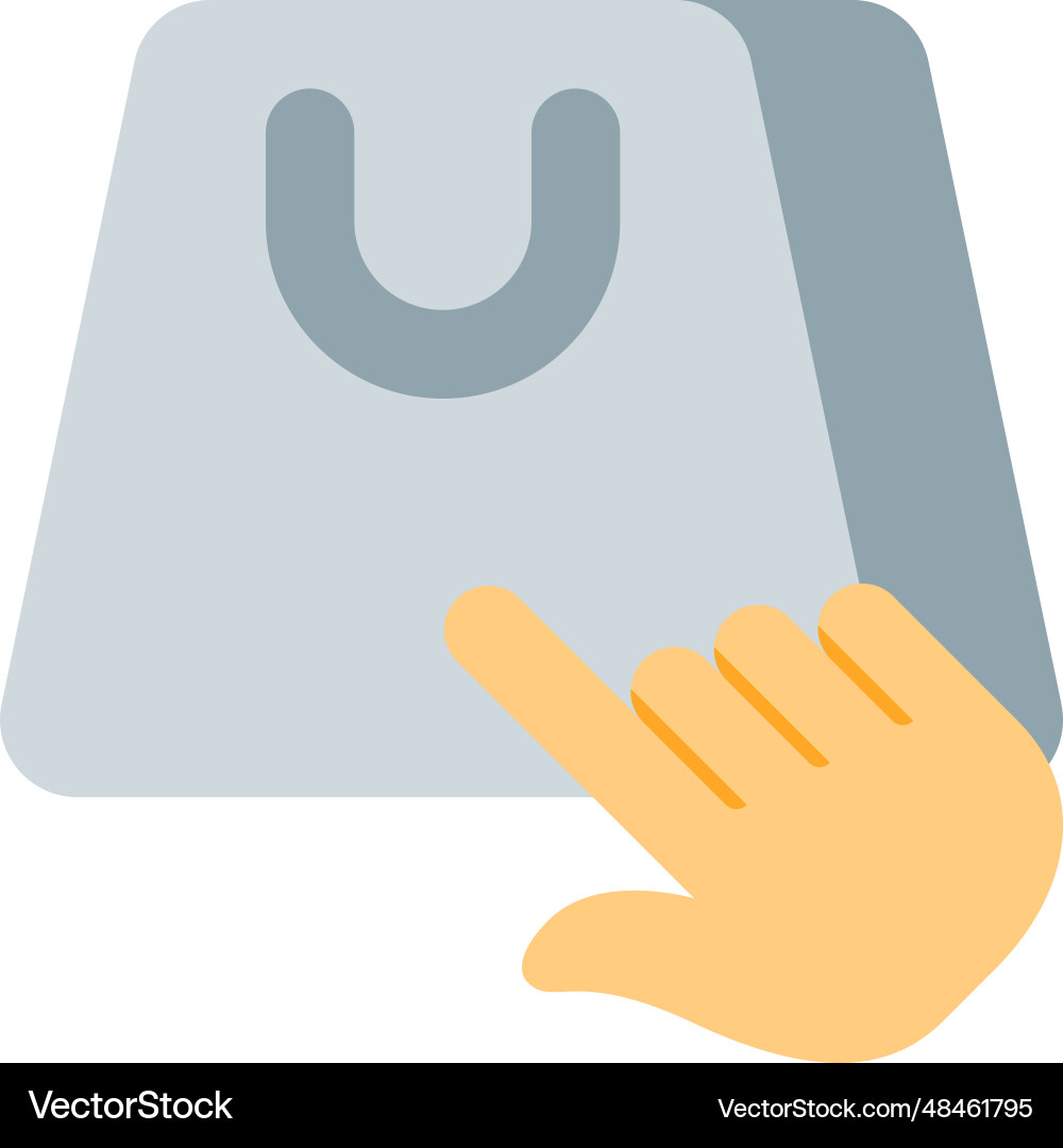 Drag the pointer over bag to choose Vector Image