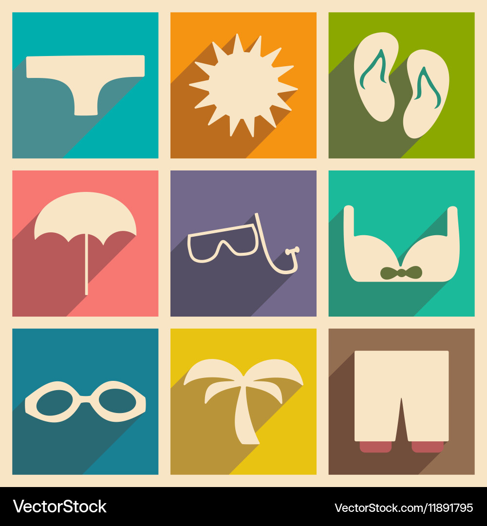 Flat with shadow concept and mobile application vector image