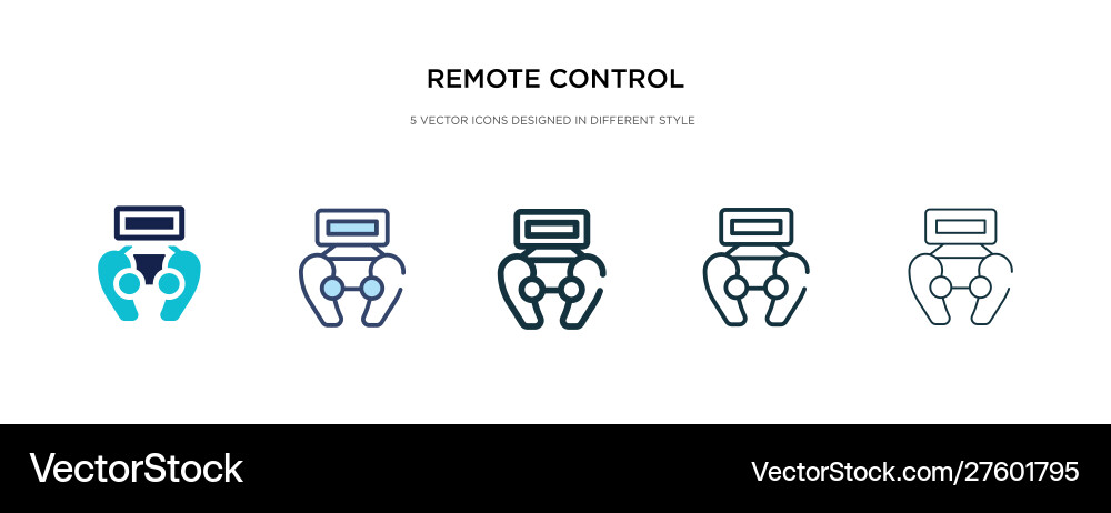Remote control icon in different style two Remote control icon in different style two vector image
