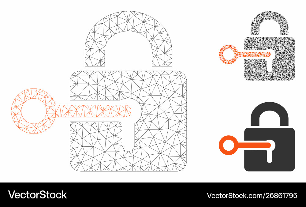 Secrecy mesh wire frame model and triangle Secrecy mesh wire frame model and triangle vector image