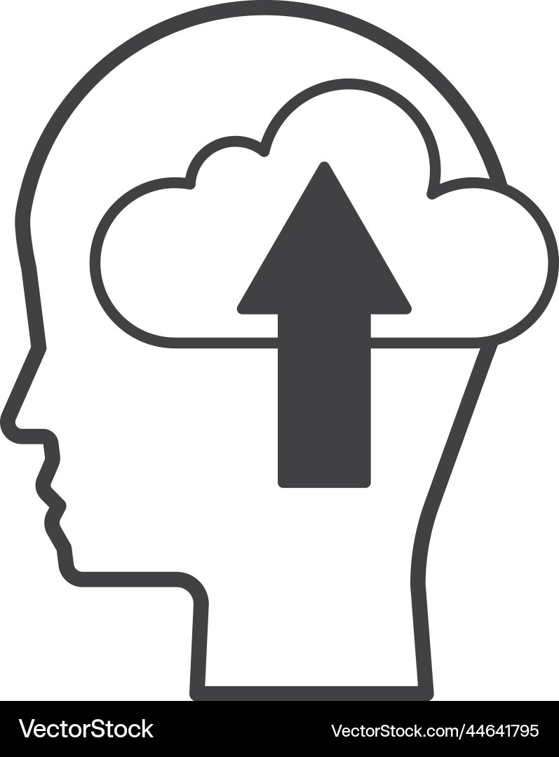 Thinking development in minimal style Vector Image