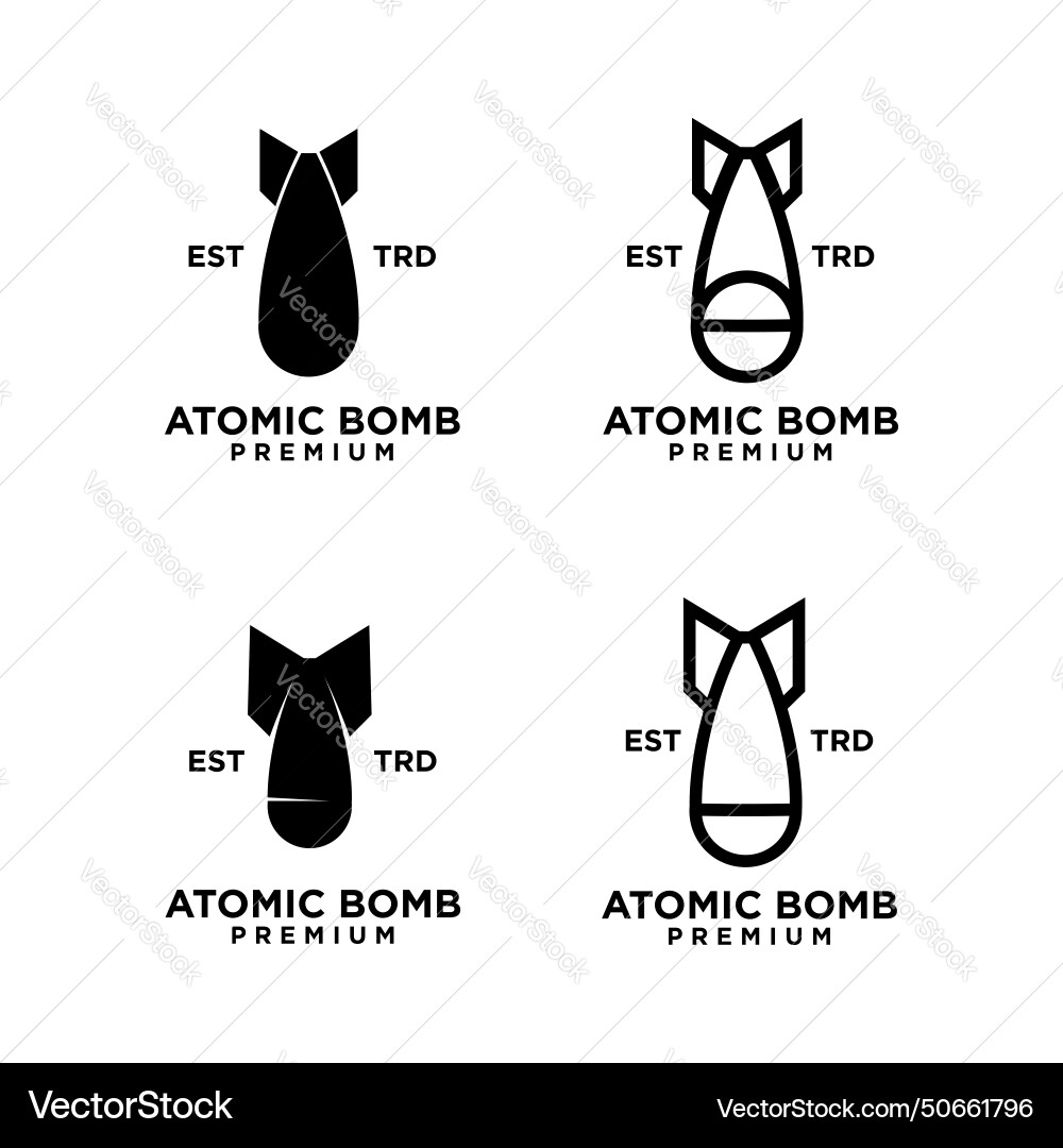 Atomic bomb logo icon design Royalty Free Vector Image