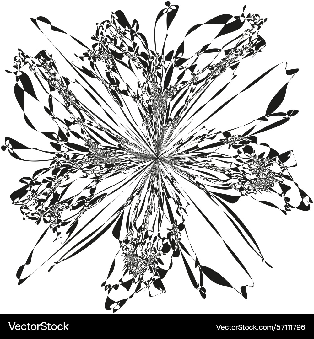 Black burst explosion abstract dynamic form Black burst explosion abstract dynamic form vector image