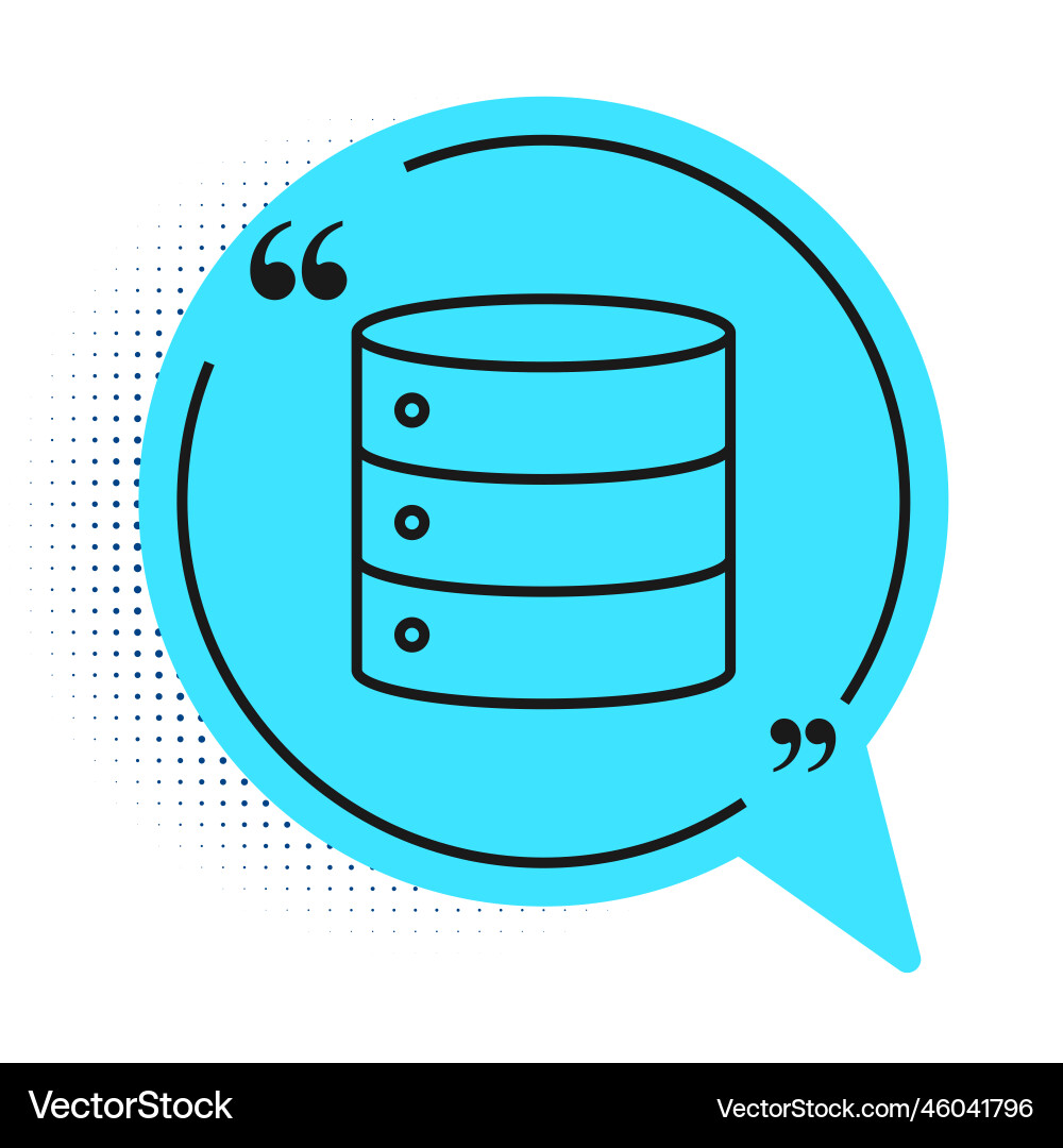 Black line server data web hosting icon isolated Black line server data web hosting icon isolated vector image