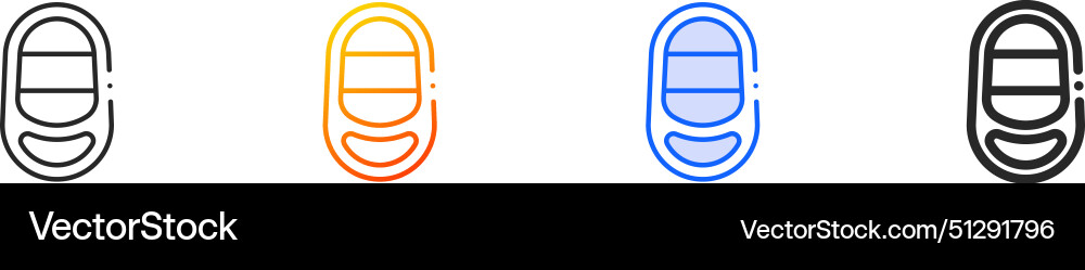 Car key iconthin linear gradient blue stroke Vector Image