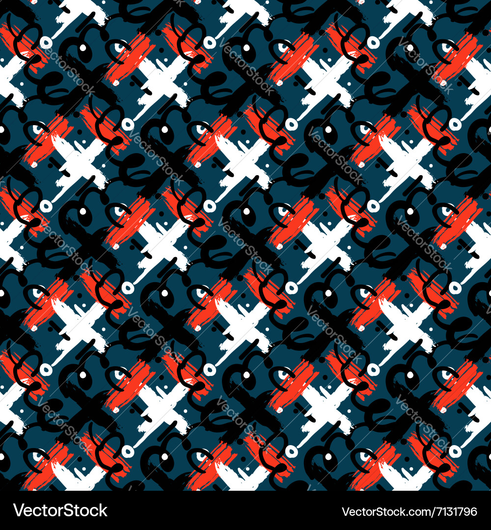 Crossed Brush Pattern Vector Image