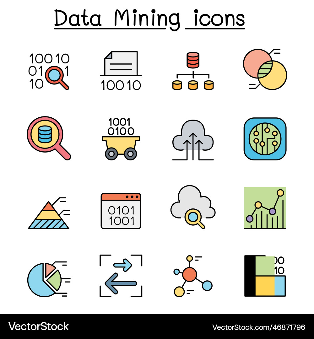 Data mining technology transfer Data mining technology transfer vector image