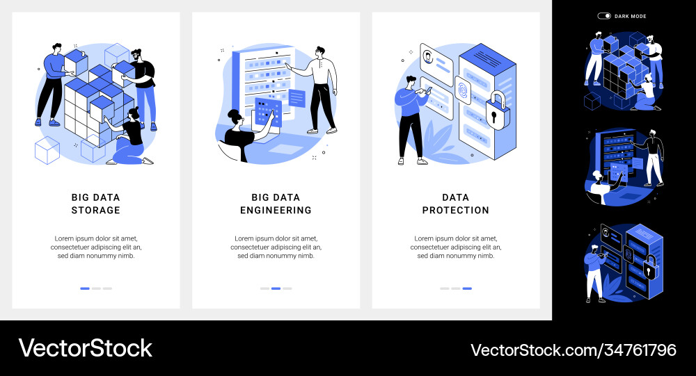 Datenbank Sicherheit mobile app ui kit Datenbank Sicherheit mobile app ui kit vektorbild