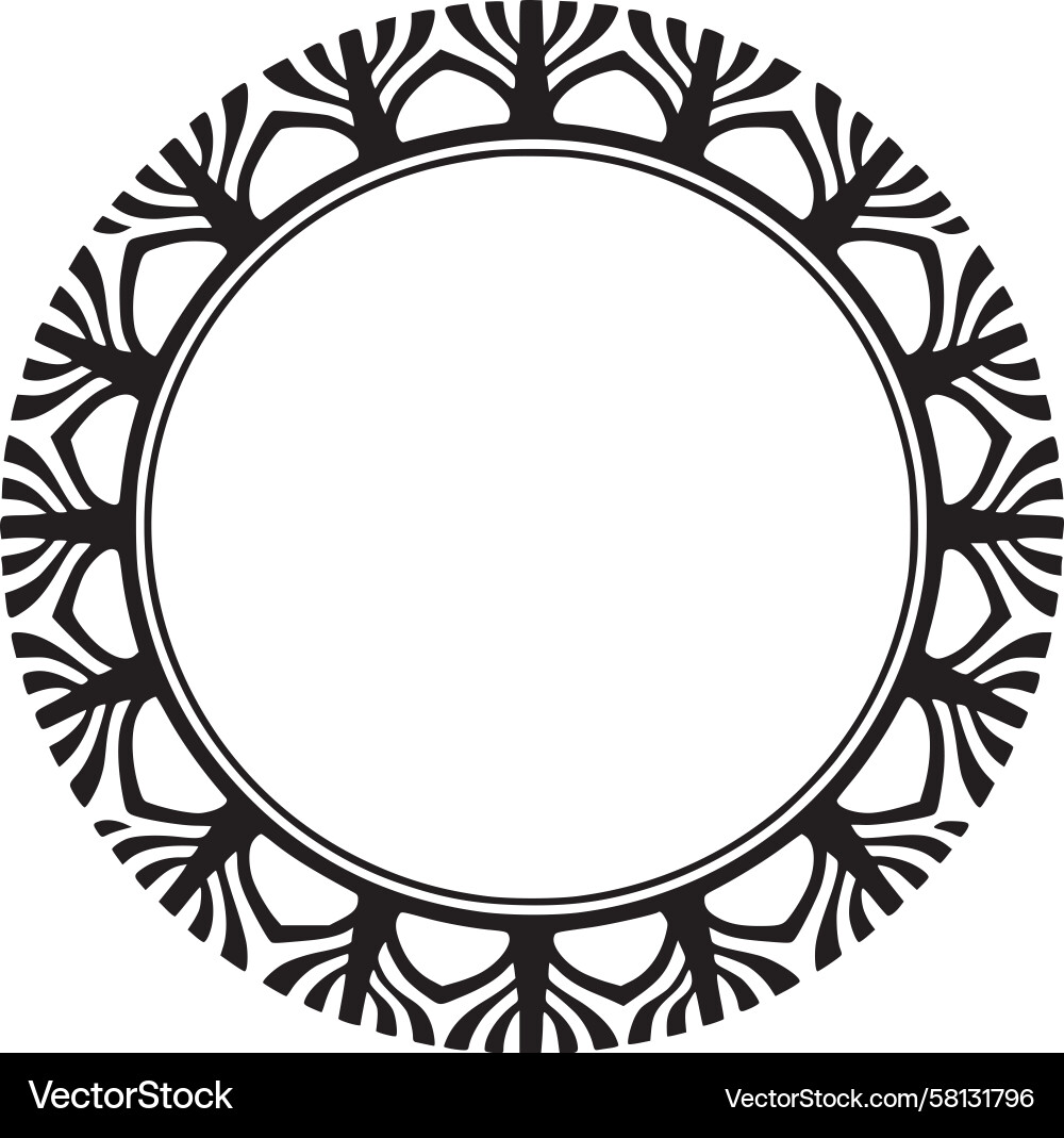 Elegant Tree Branch Frame Vector Image