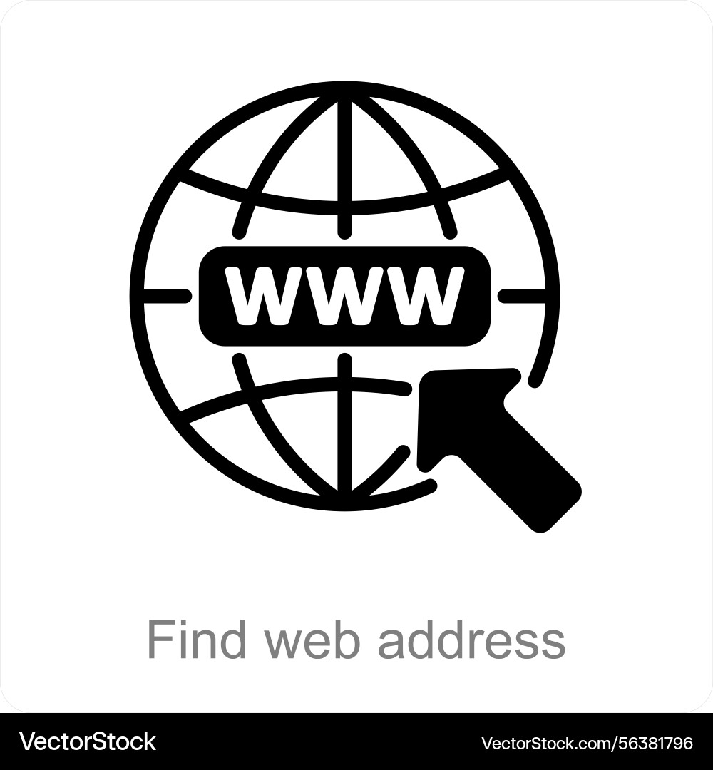 Find web address icon concept Vector Image