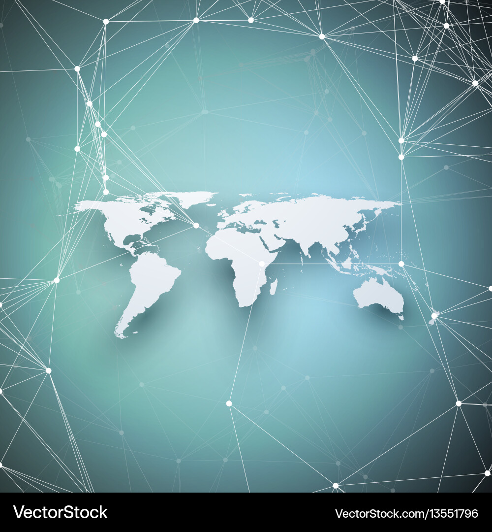 Global Network Connections - Abstract vector image