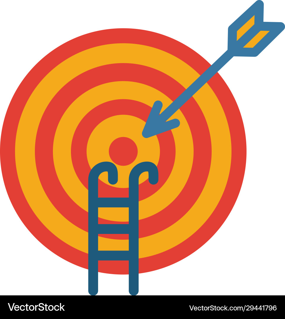 Goal seeking icon simple element from project vector image