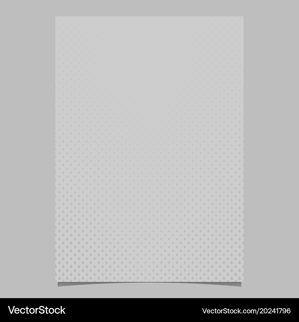 Halftone pine tree pattern brochure template vector image