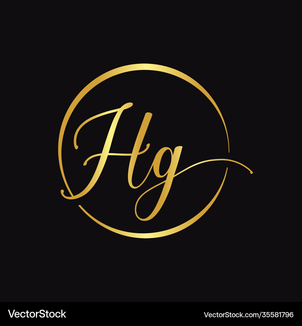 HG Script Logo - Calligraphy Initial vector image