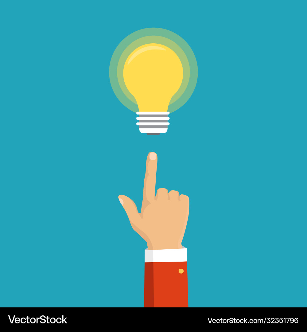 In flat design isolated on background pointing In flat design isolated on background pointing Vector Image