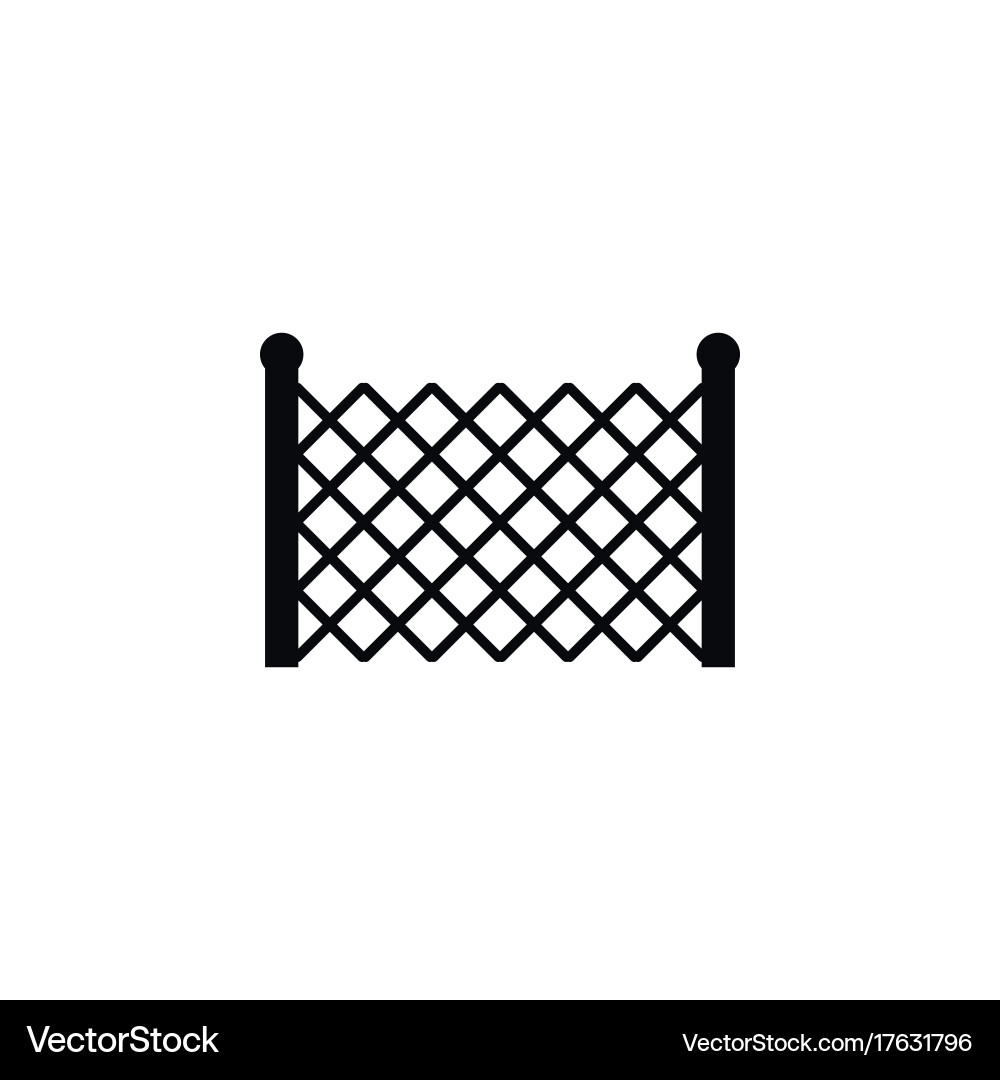 Isolated lattice icon gate element can vector image
