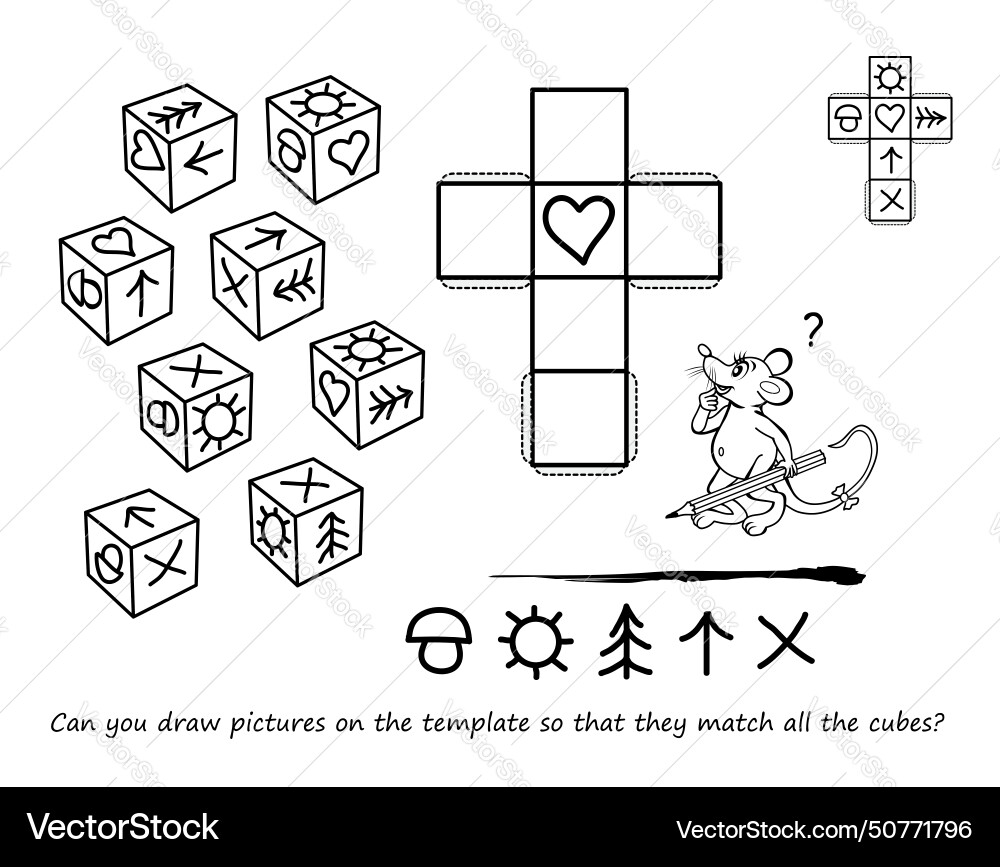 Logic game for the smartest can you draw pictures Vector Image
