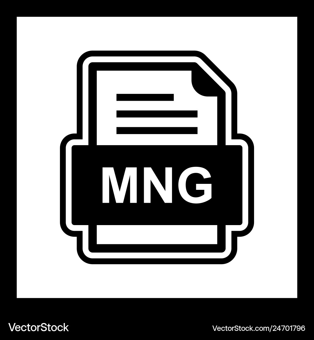 Mng file document icon vector image