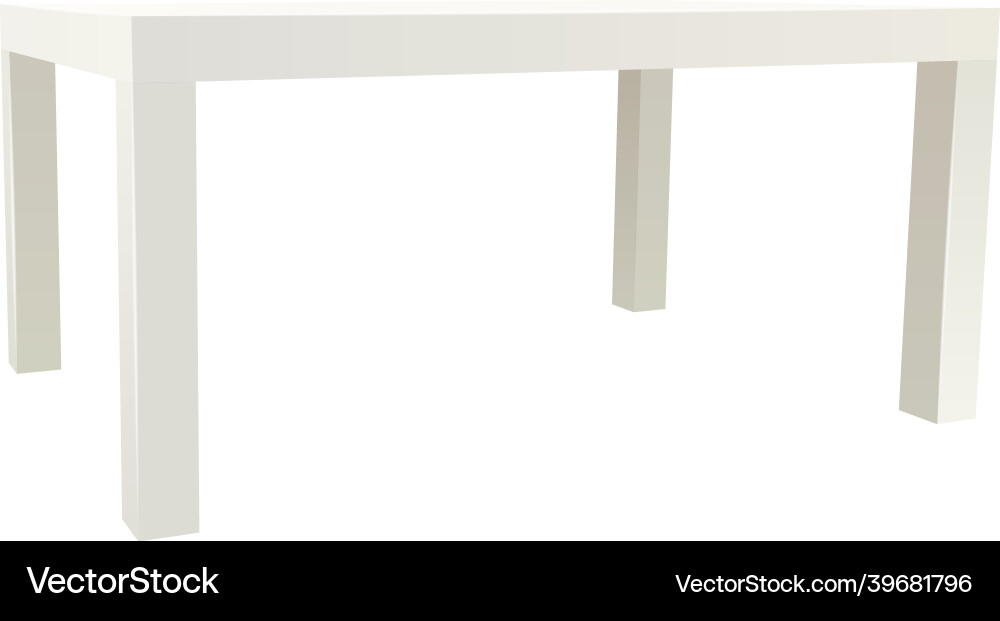 Rectangular side table Rectangular side table vector image