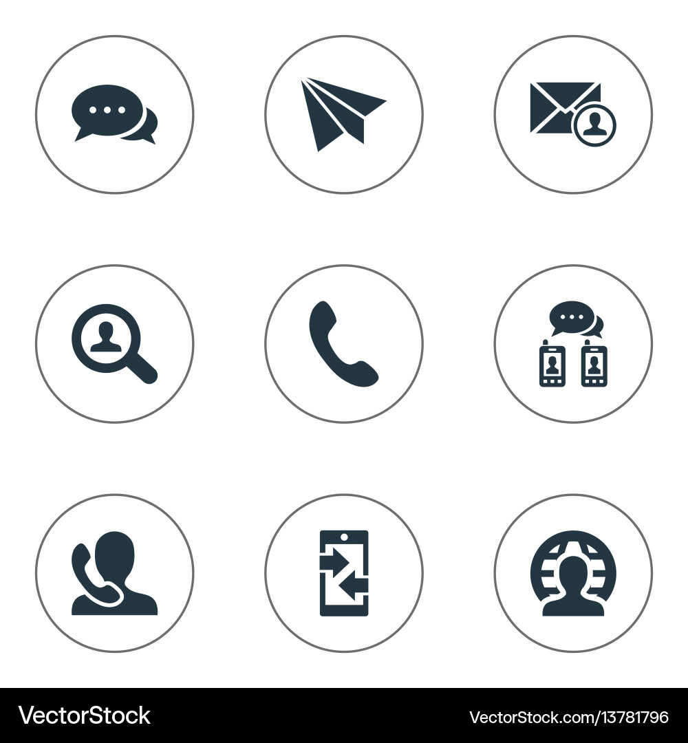 Set of simple connect icons Set of simple connect icons vector image