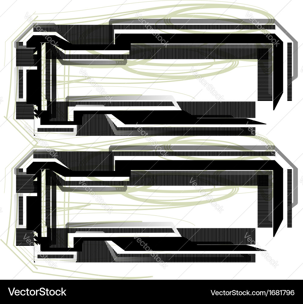 Technological font symbol Vector Image