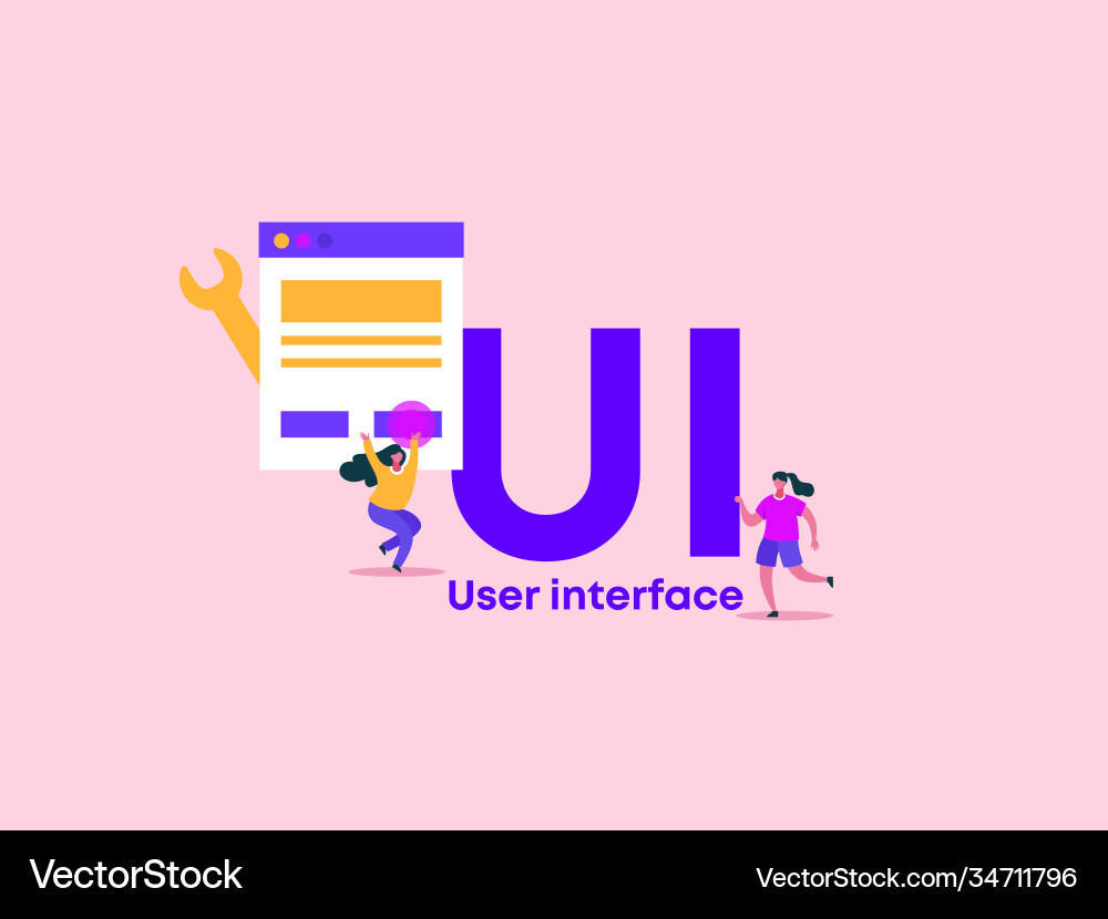 Ui user interface convenient site Ui user interface convenient site vector image
