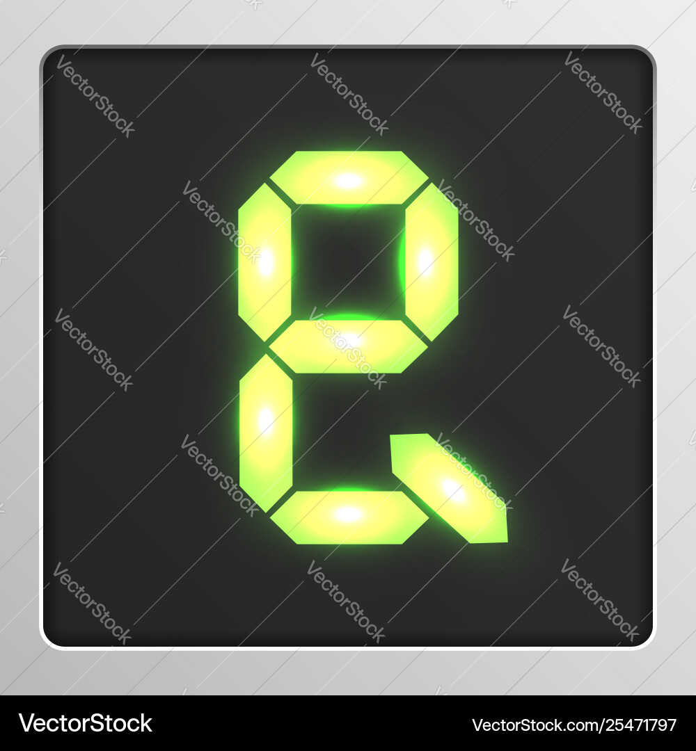 Digital character set typeface on a screen Digital character set typeface on a screen vector image