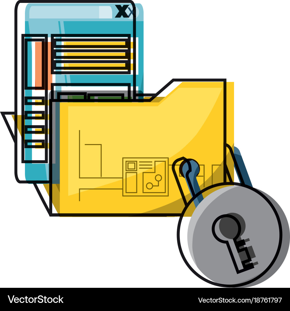 Document folder design concept vector image