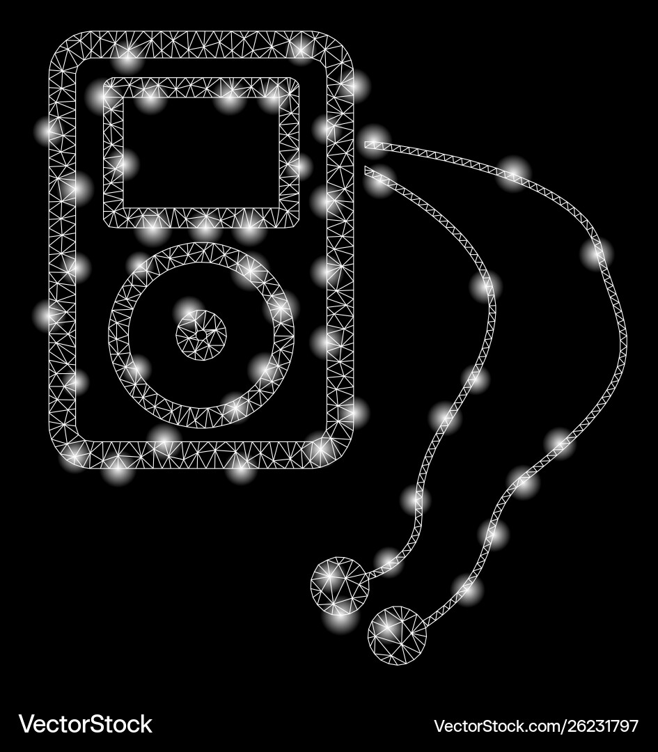 Flare mesh network mobile media player with Flare mesh network mobile media player with vector image