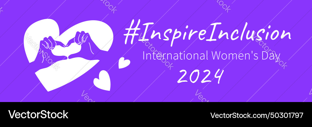 Inspire Inklusion internationale Frauen Tag Banner Inspire Inklusion internationale Frauen Tag Banner vektorbild