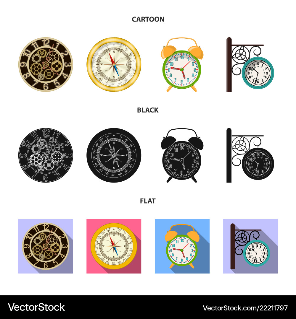 Isoliertes Objekt von Uhr und Zeit-Icon-Set Isoliertes Objekt von Uhr und Zeit-Icon-Set vektorbild