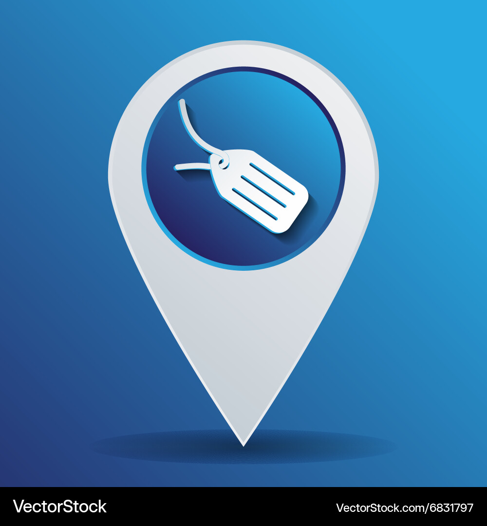Label icon button vector image