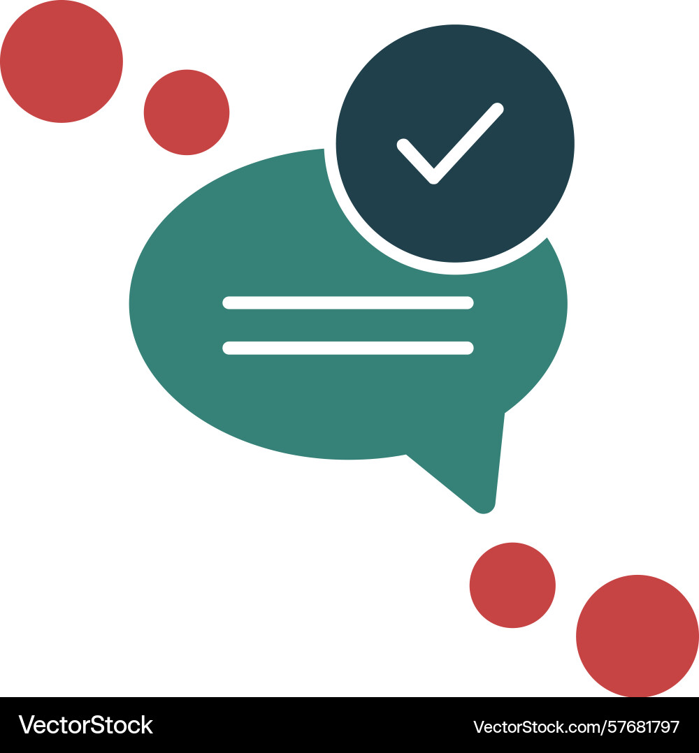 Message sent glyph multi color icon Vector Image