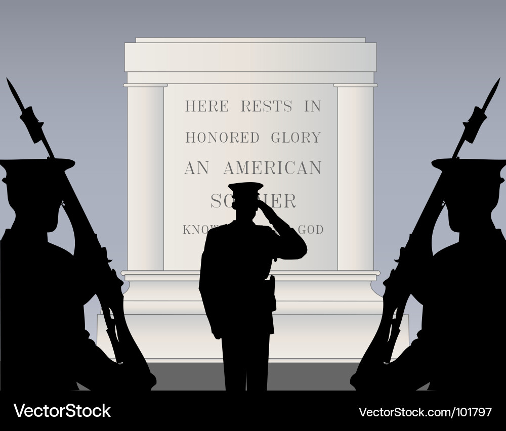 Military Salute Memorial vector image