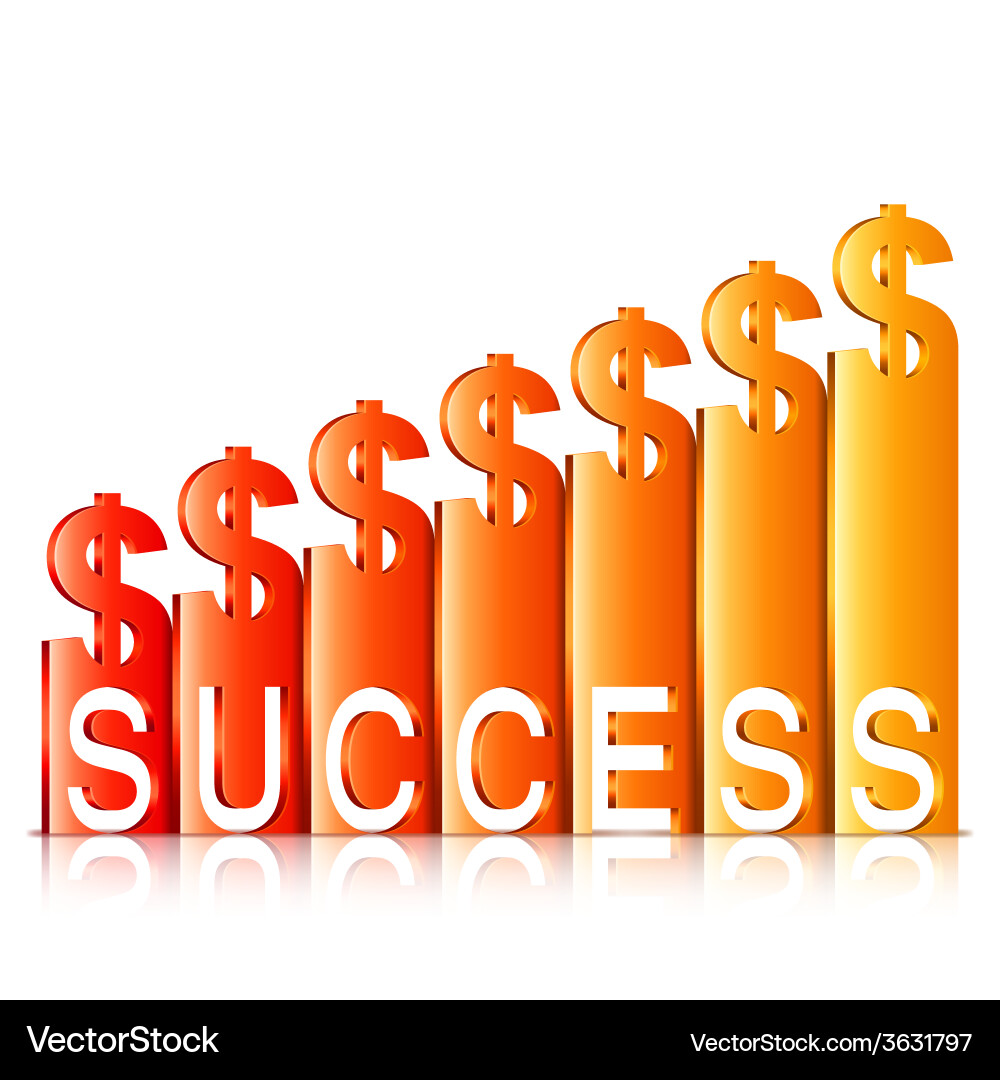 Money success concept Vector Image
